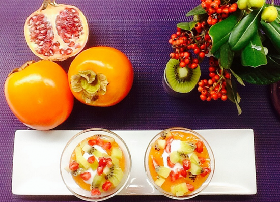 Postres con frutas para Navidad