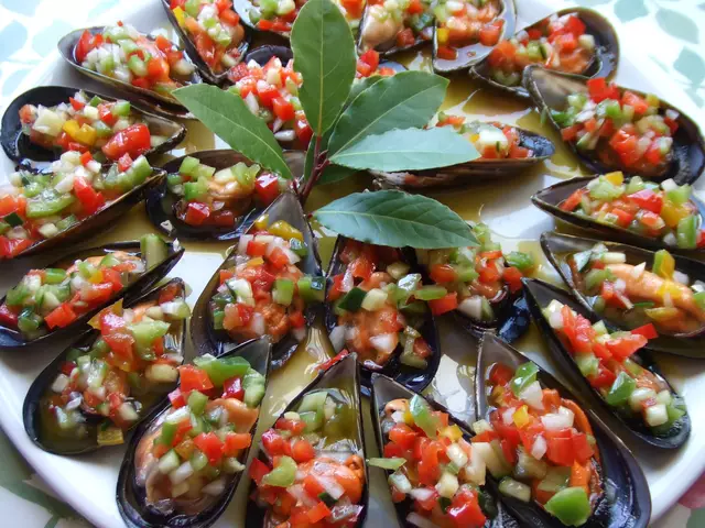 Mejillones frambuesas